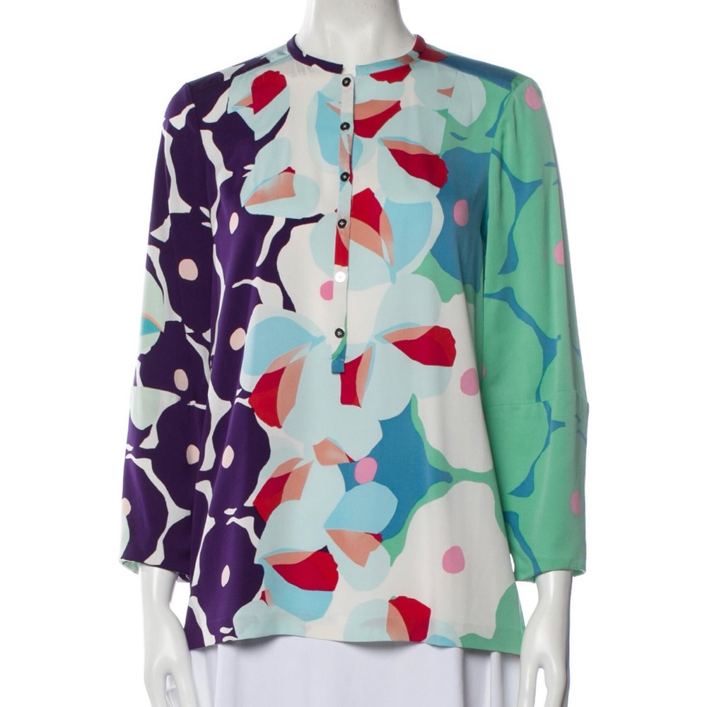 Diane von Furstenberg | Silk Floral Print Blouse